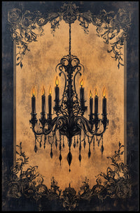 Vintage Elegance Ornate Chandelier Poster