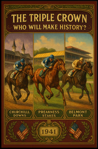 Triple Crown Race Vintage Sports Poster