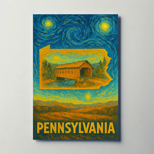 Pennsylvania Starry Night Poster