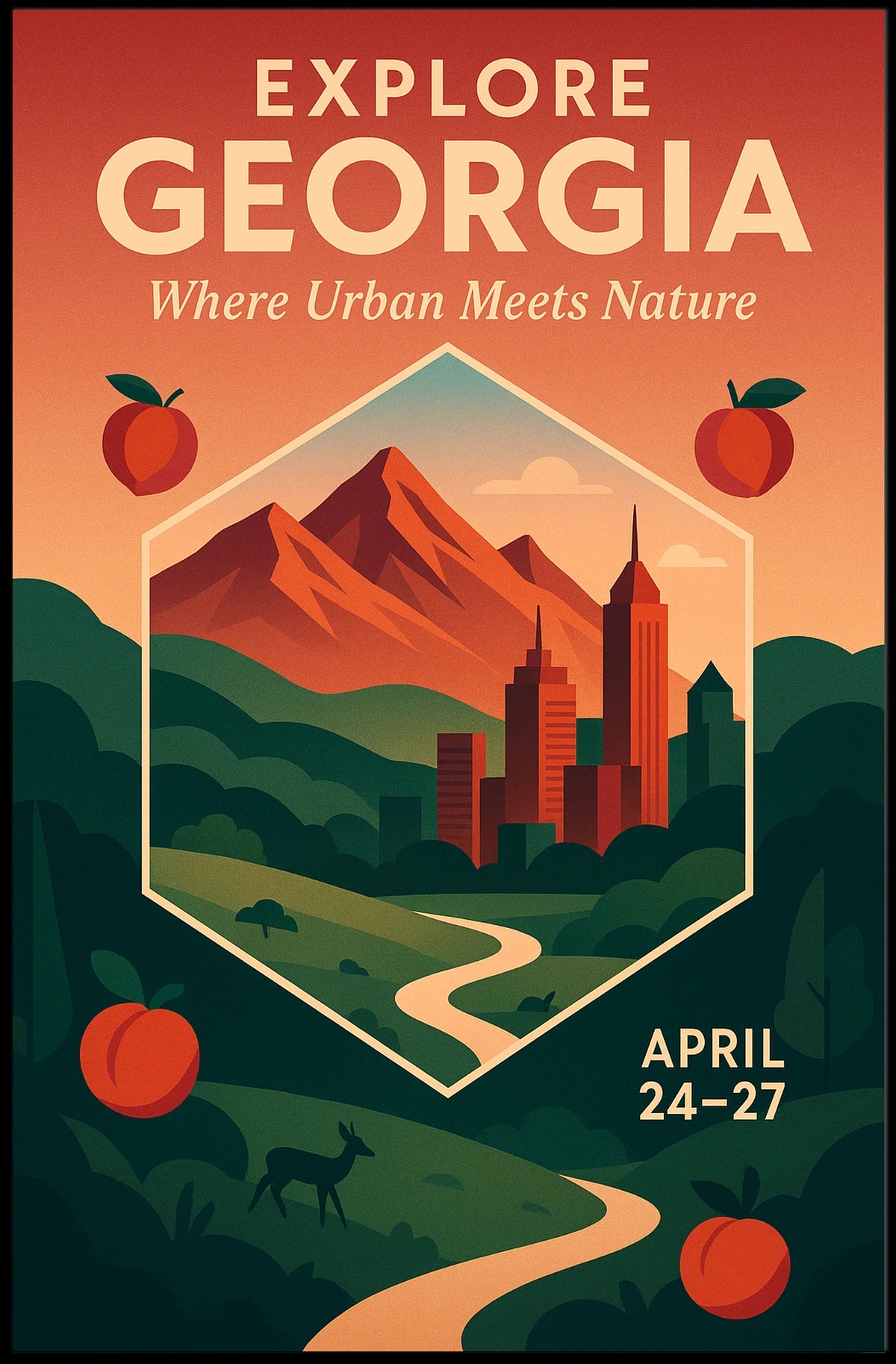 Explore Georgia Where Urban Meets Poster