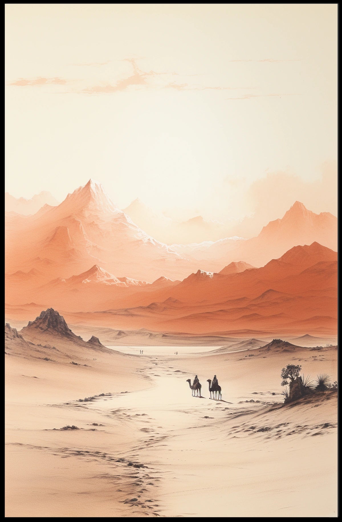 Desert Vistas Middle Eastern Cultural Landscape Poster
