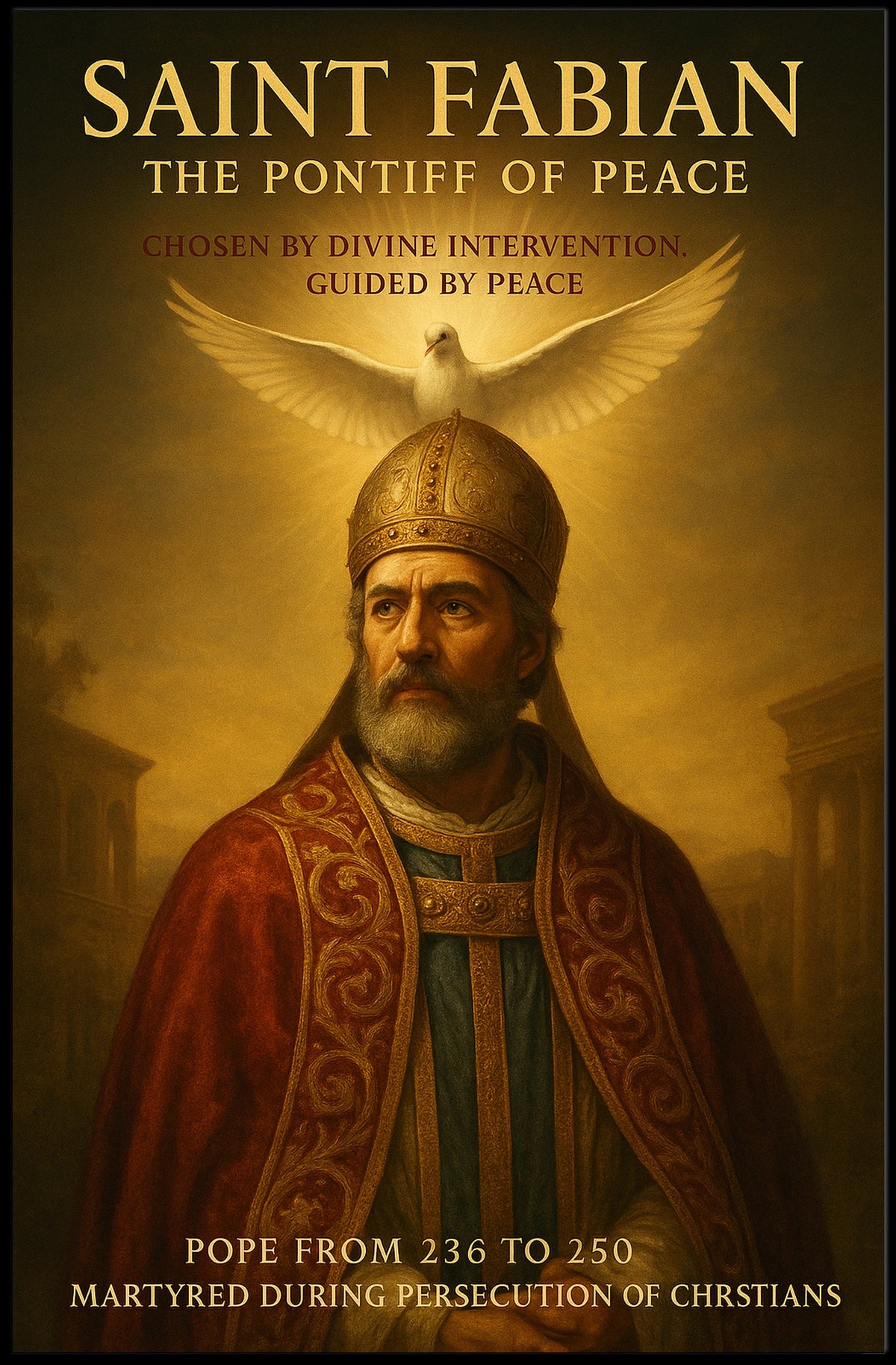 Saint Fabian The Pontiff of Peace Poster