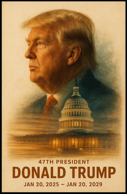Donald Trump Visionary Leader Reflection Timeless Patriot Digital Art Legacy Poster