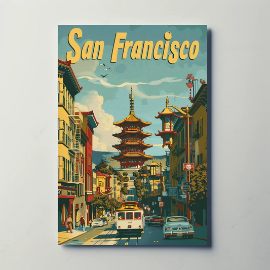 San Francisco Chinatown Vintage Poster