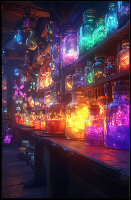 Magical Potion Laboratory with Fantastical Mystical Charm Fantasy Poster