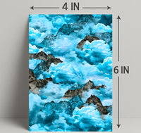 Majestic Mountain Clouds William Morris Art Poster