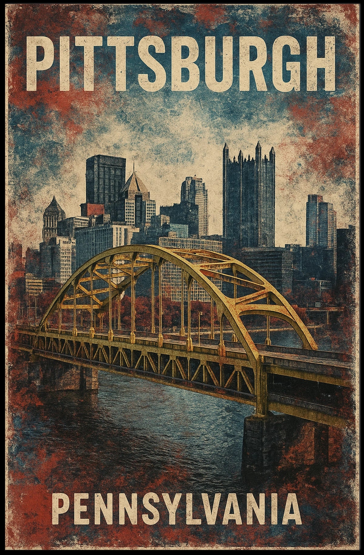 Pittsburgh Skyline Poster