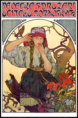 Moravian Singing Teachers Poster Art Nouveau Print