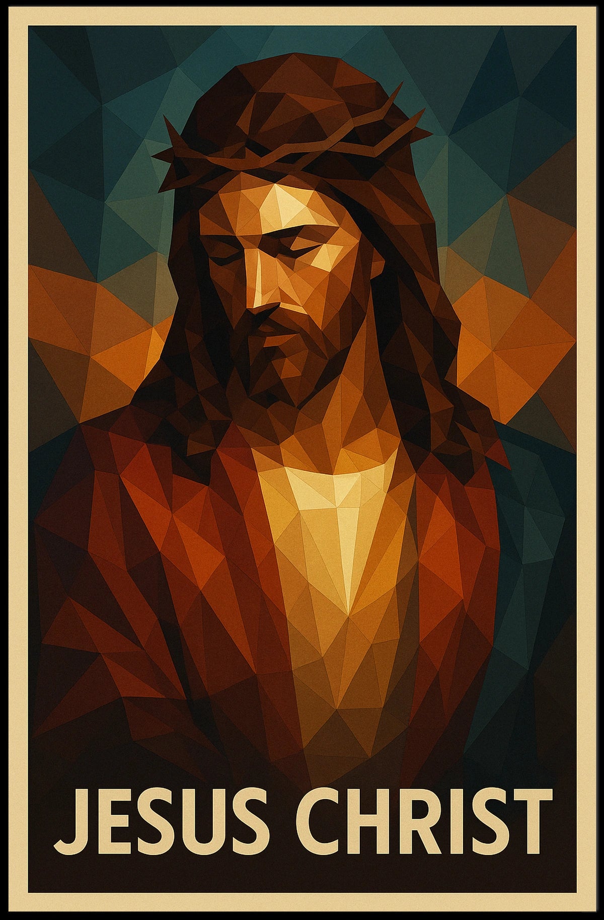 Jesus Christ Artistic Representation Poster