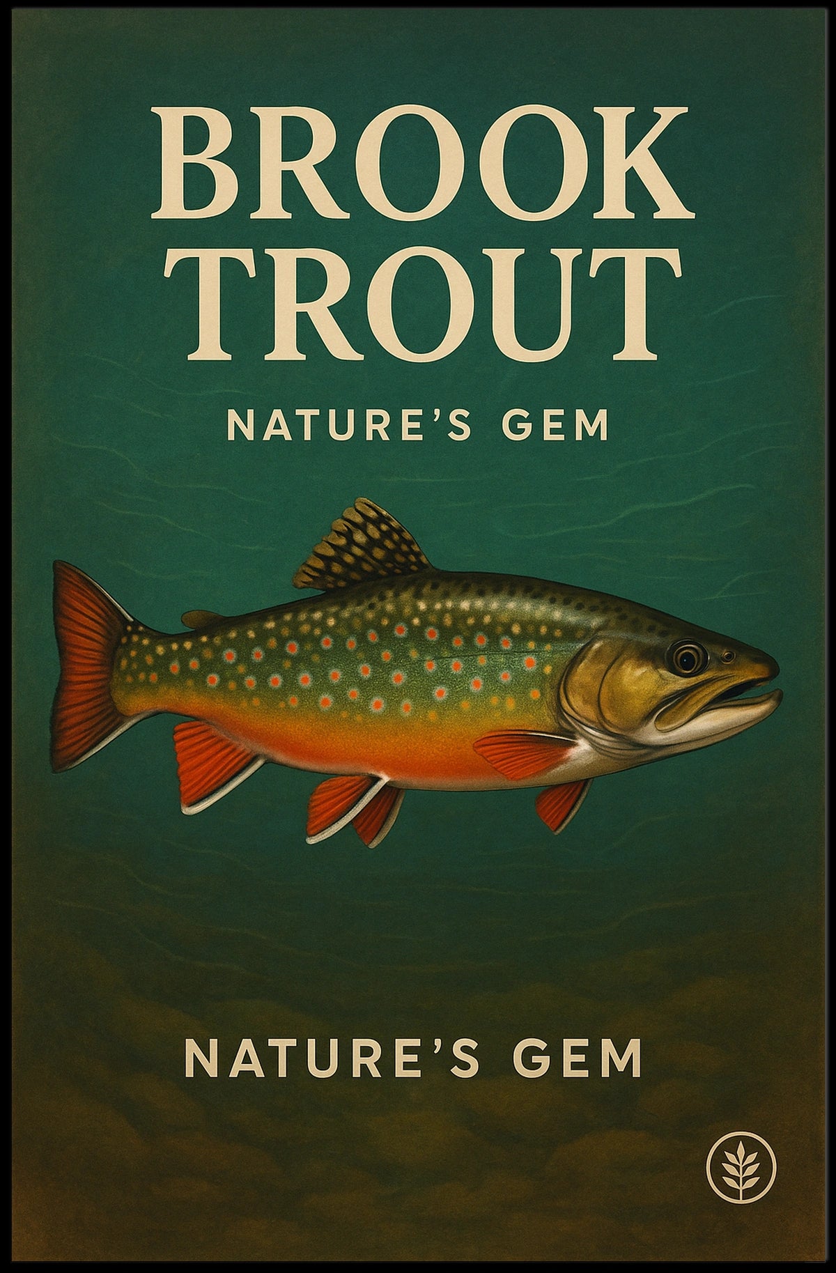 Brook Trout NatureS Gem Poster