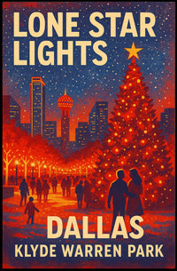 Lone Star Lights At Klyde Warren Park Poster