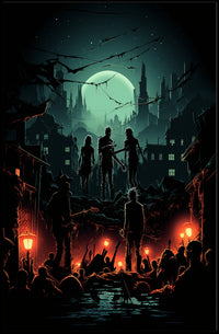 Dark Moonlit Rebellion: A Gritty Music or Concert Poster