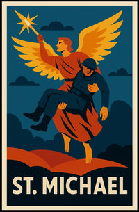 Saint Michael Modern Religious Art Poster