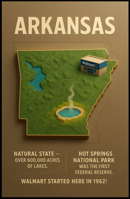Arkansas The Natural State Poster