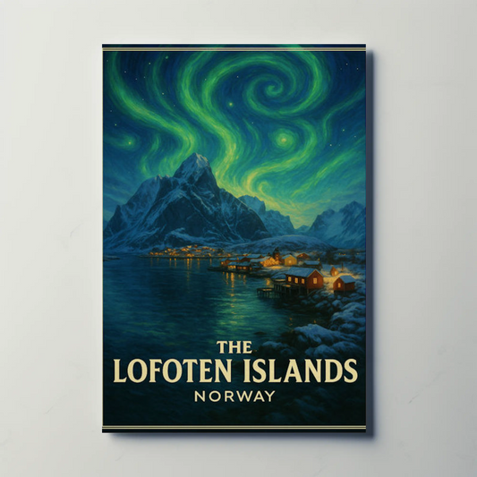 Northern Lights Lofoten Islands Norway Arctic Poster