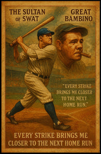 The Great Bambino Vintage Sports Inspiration Poster