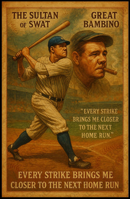The Great Bambino Vintage Sports Inspiration Poster