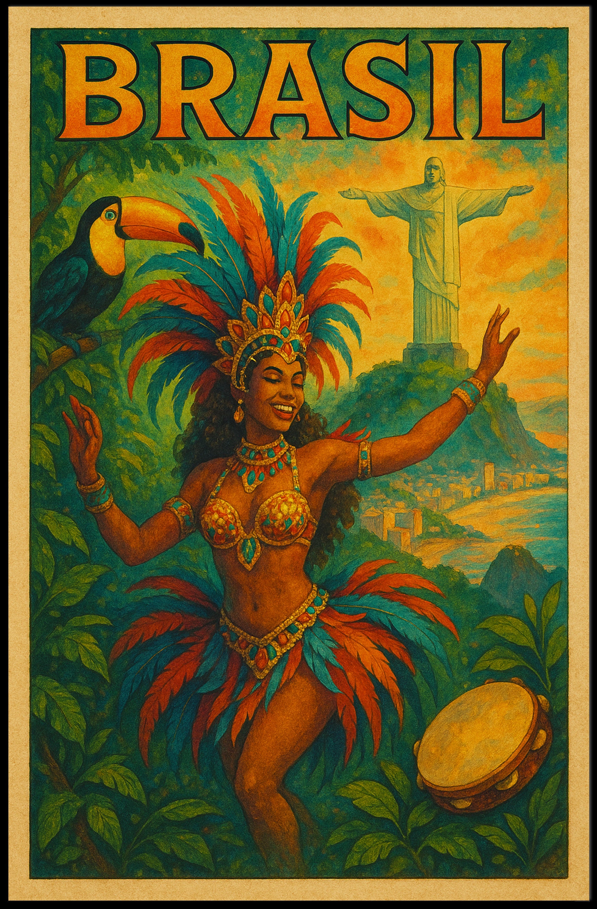 Vibrant Brazil Celebration Poster