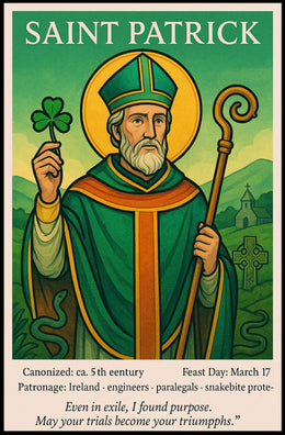 Saint Patrick Patron of Ireland Poster PosterGoat