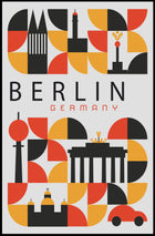 Berlin Landmarks Abstract Art Urban or Cityscape Poster