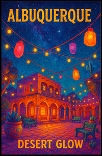Albuquerque Desert Glow Poster