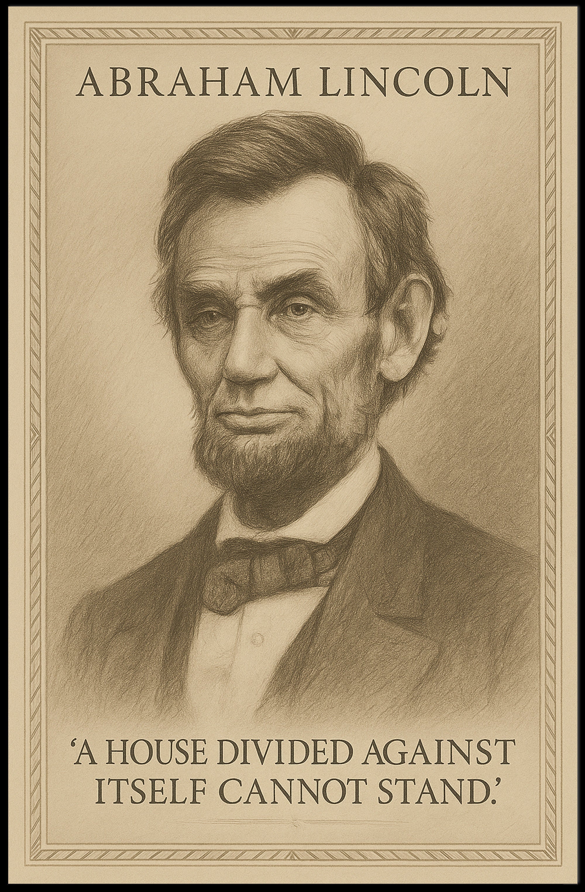 Abraham Lincoln A House Divided Poster PosterGoat