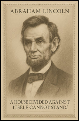 Abraham Lincoln A House Divided Poster PosterGoat