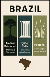 Wonders of Brazil Poster PosterGoat