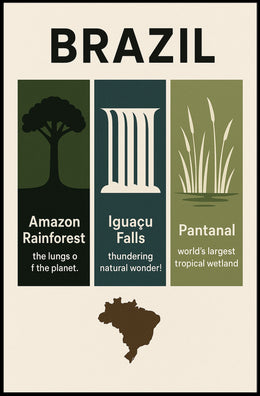 Wonders of Brazil Poster PosterGoat