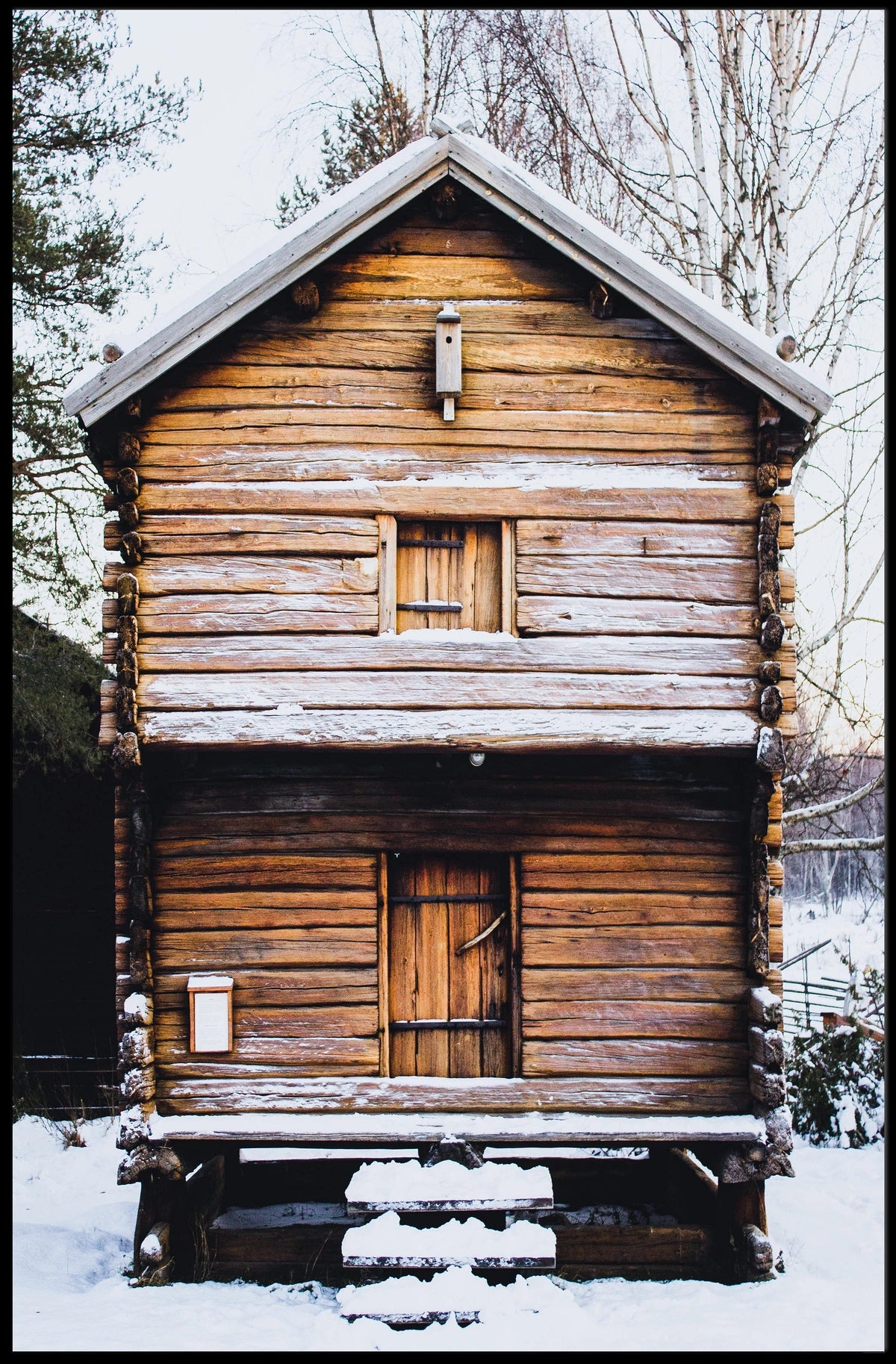 Rustic Winter Cabin Poster