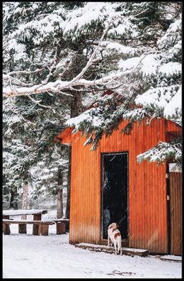 Winter Cabin Retreat Poster