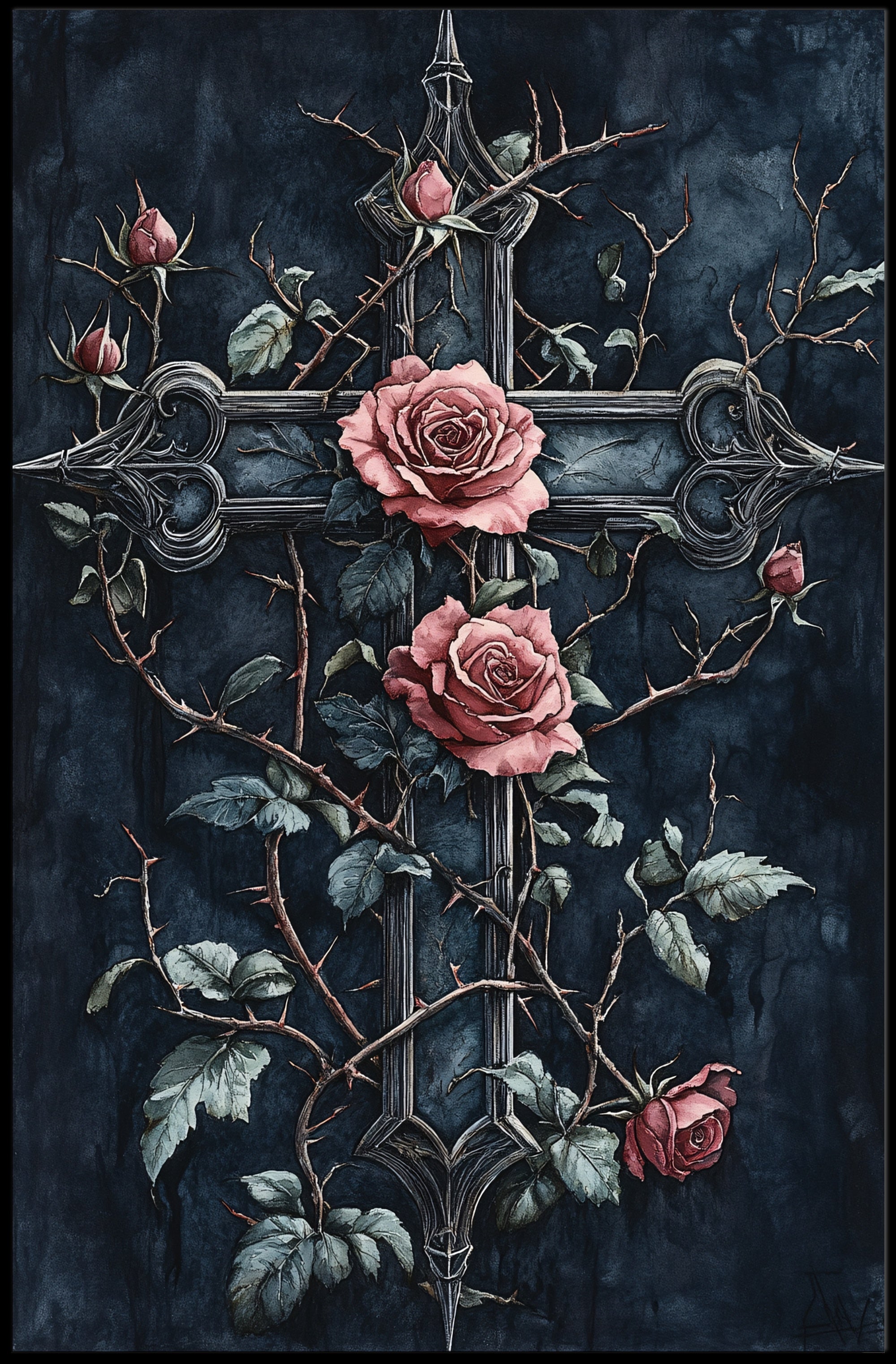Roses And Thorns Poster