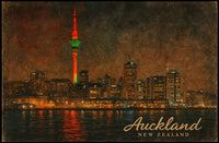 Auckland Skyline New Zealand Poster