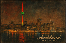 Auckland Skyline New Zealand Poster
