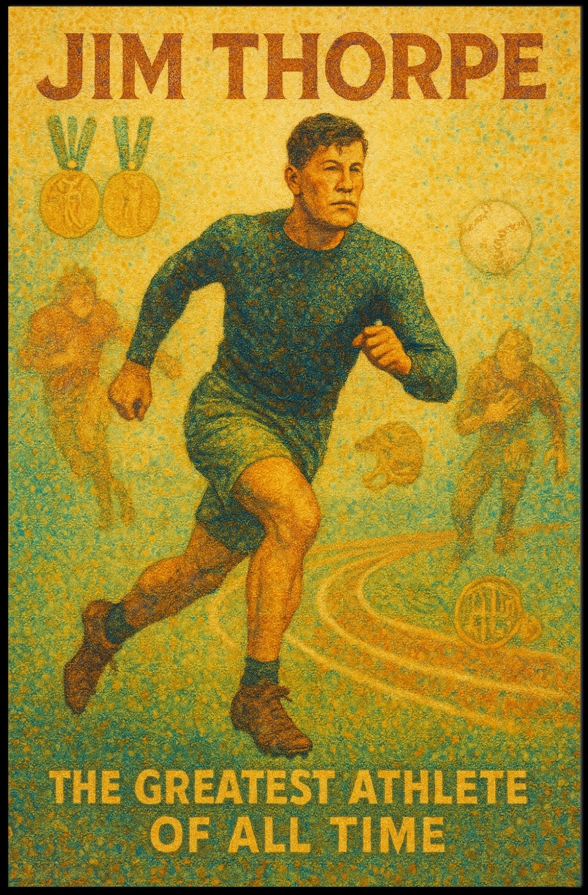 Jim Thorpe Legendary Athlete Poster