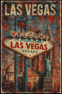 Las Vegas Skyline Pop Art Decor Lovers Poster
