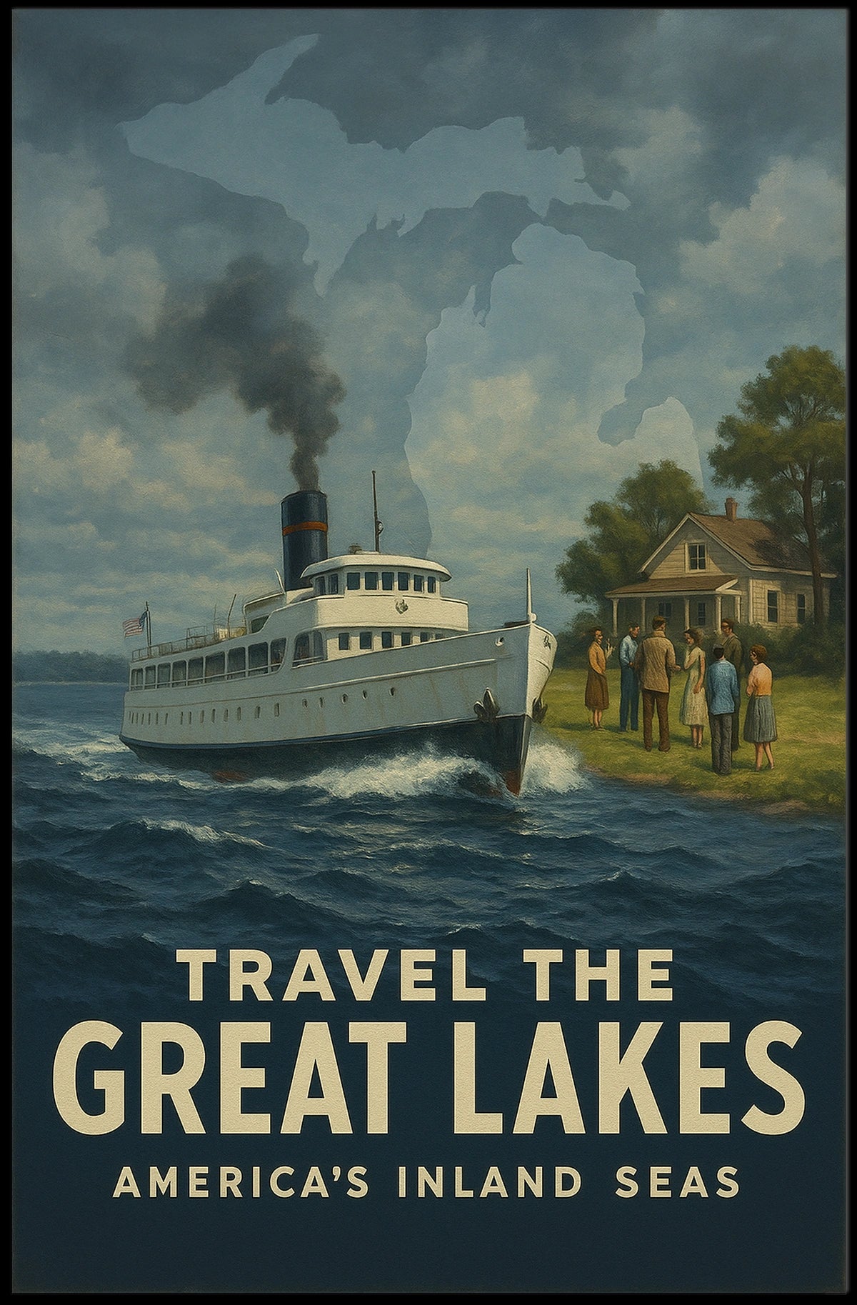 Travel the Great Lakes Poster