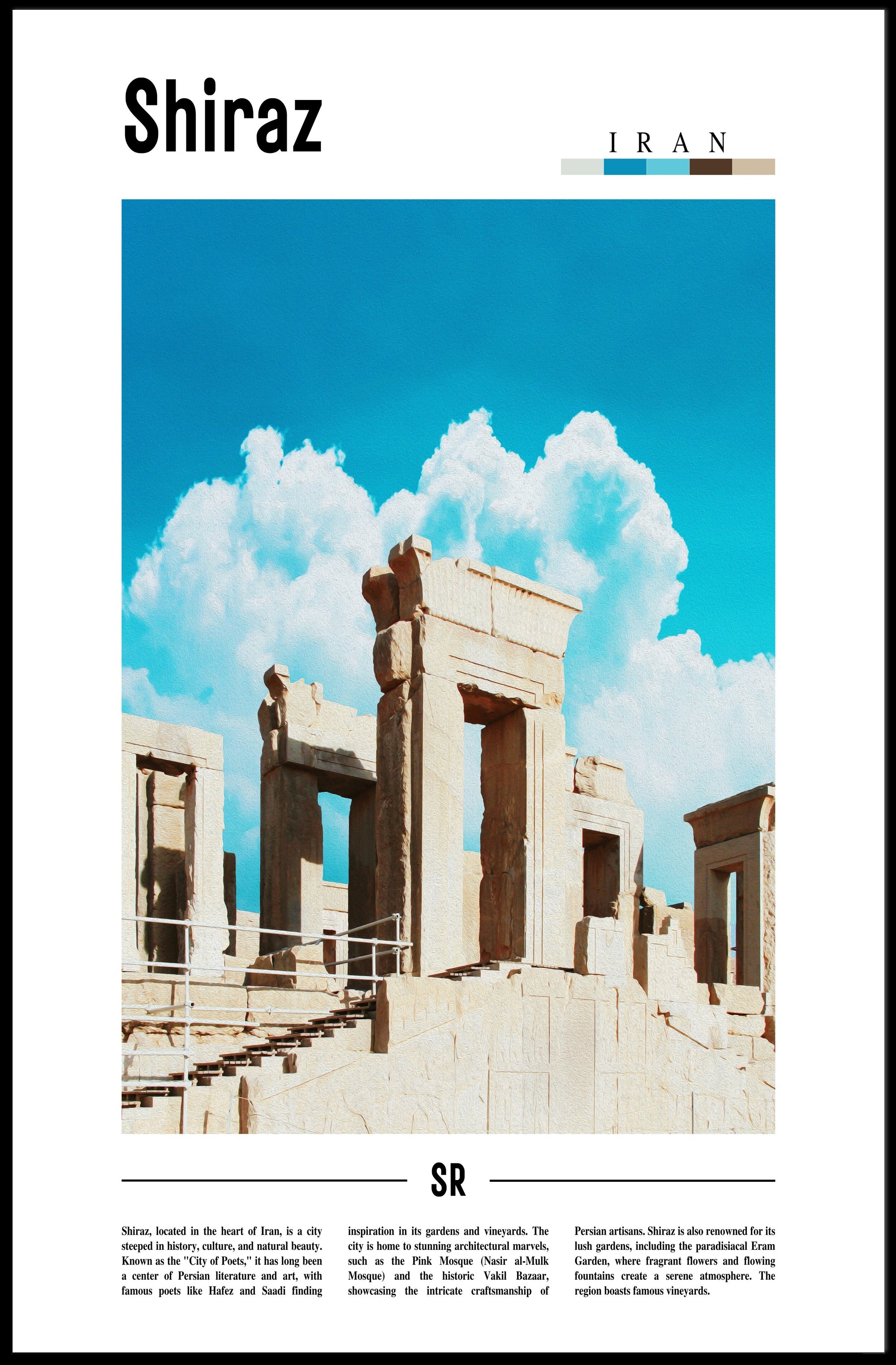 Shiraz Cultural Heritage Photorealistic Poster PosterGoat
