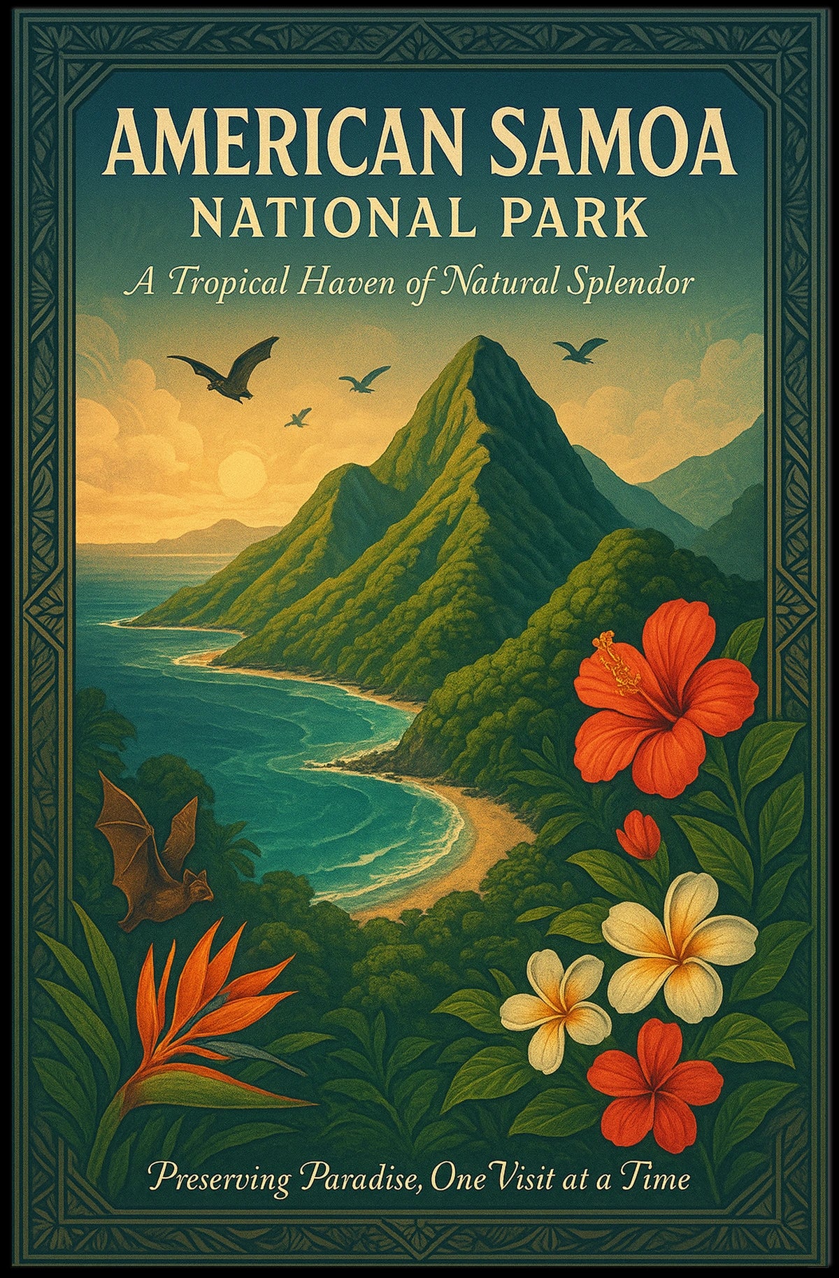 American Samoa Beauty National Park Poster