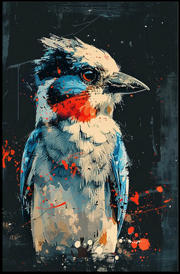 Vibrant Abstract Bird Art Poster for Modern Spaces