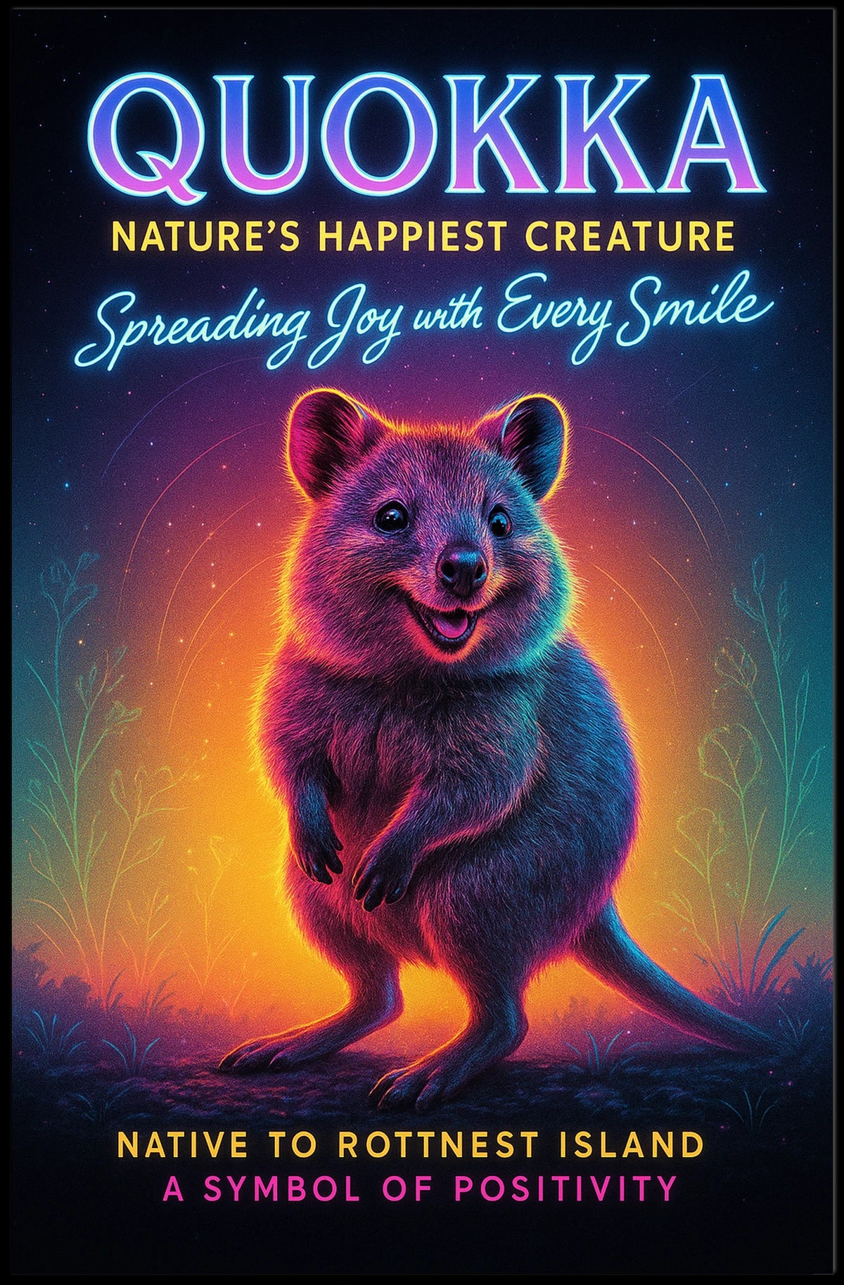 Quokka Natures Happiest Creature Poster