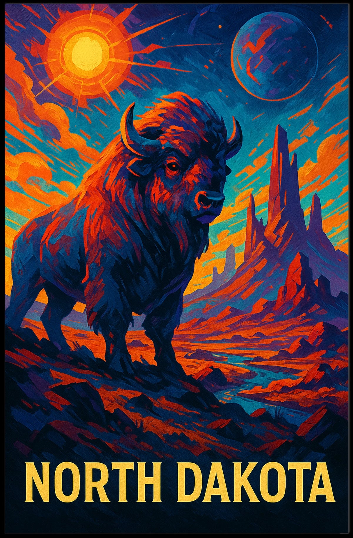 North Dakota Majestic Wilderness Poster