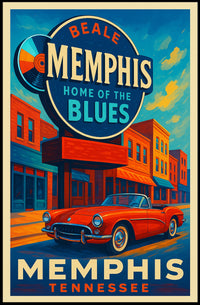 Memphis Home of the Blues Poster