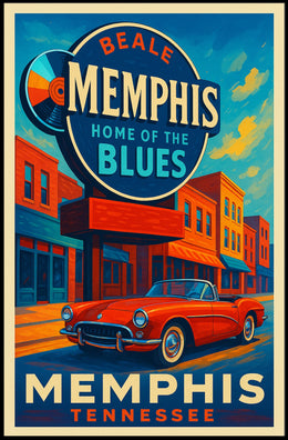 Memphis Home of the Blues Poster