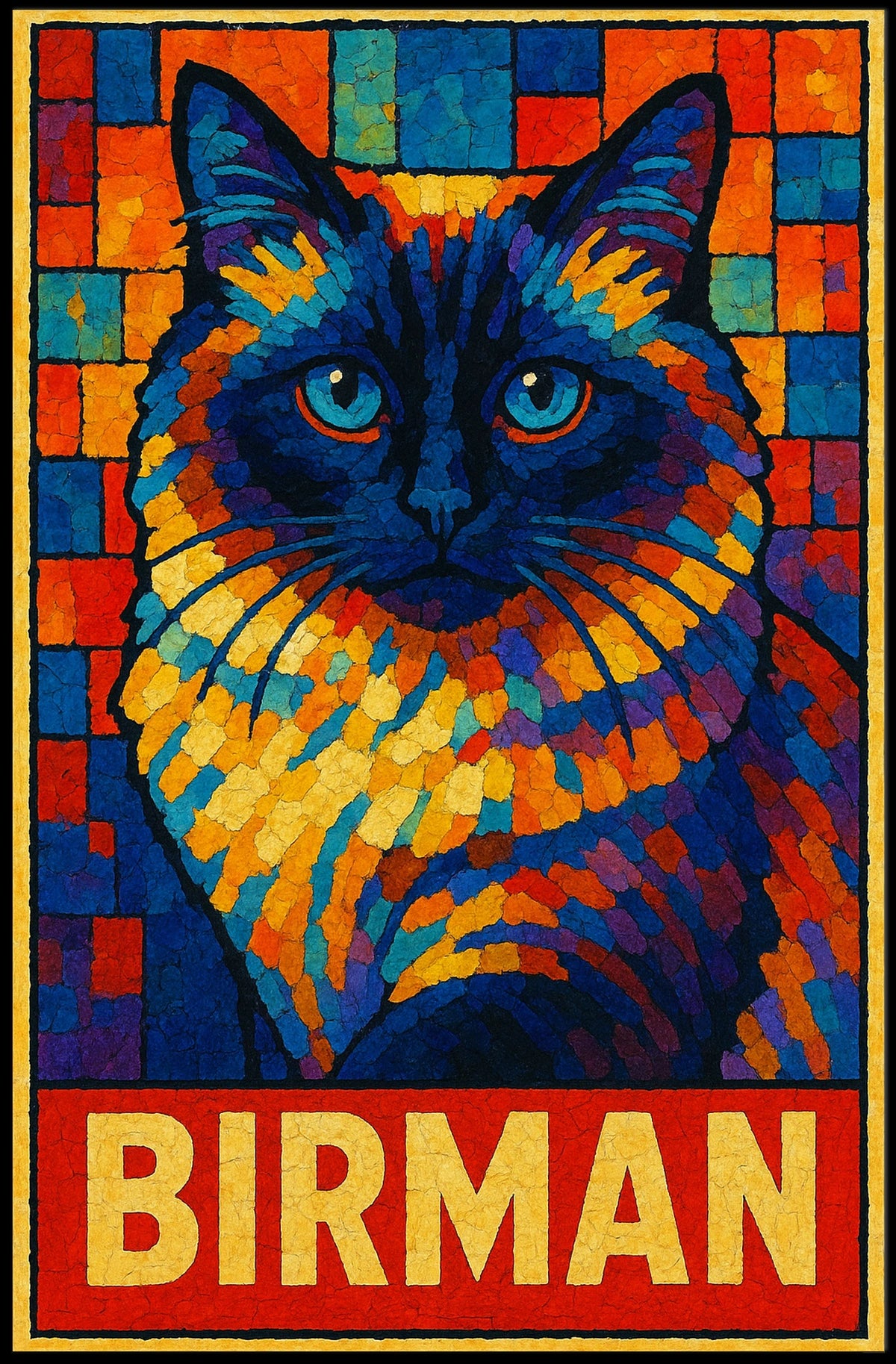 Birman Cat Art Poster