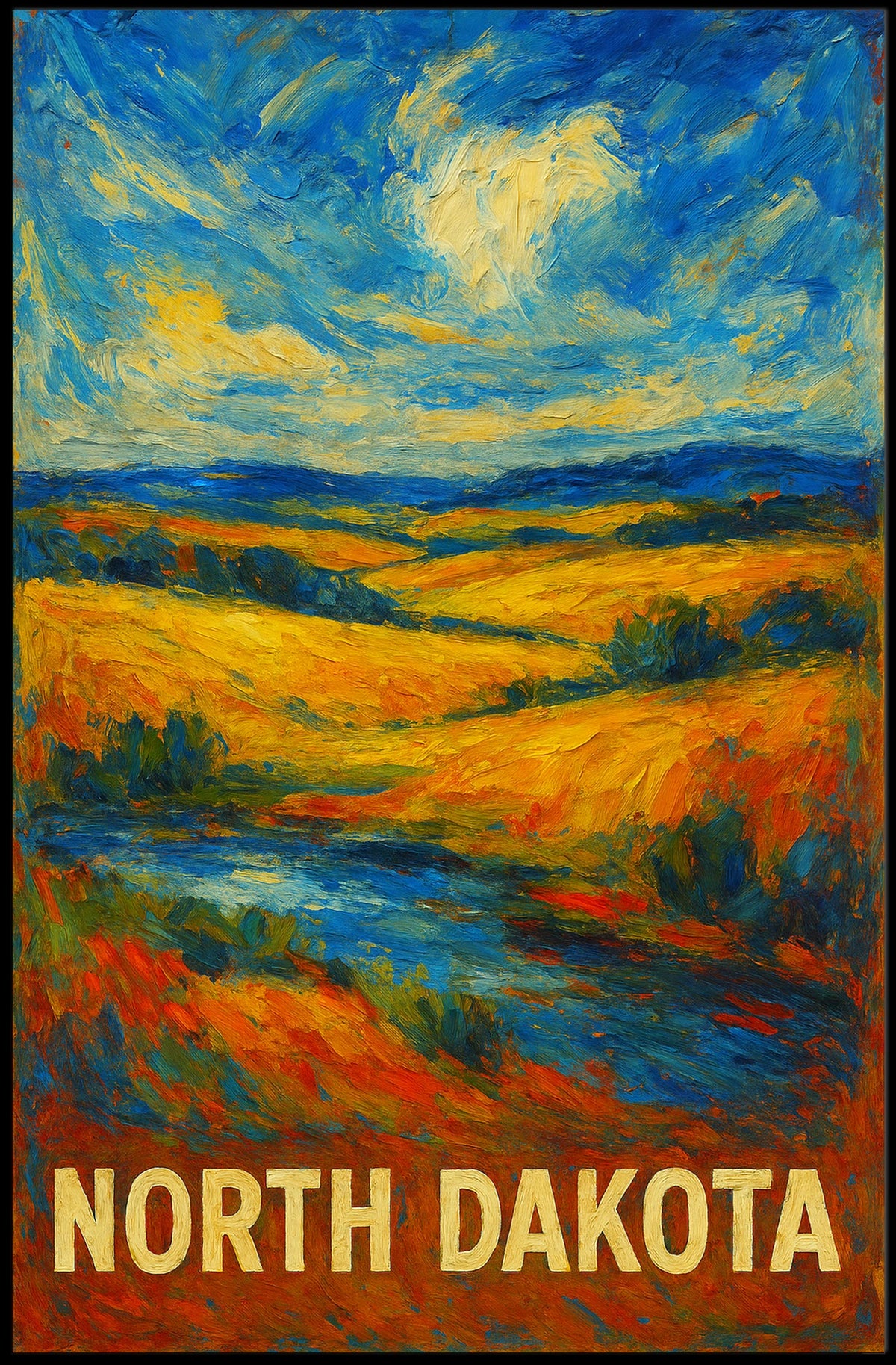North Dakota Landscape Poster
