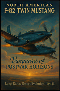 North American F-82 Twin Mustang Vintage Poster