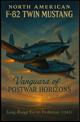 North American F-82 Twin Mustang Vintage Poster