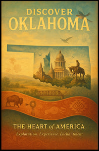 Discover Oklahoma The Heart of America Poster
