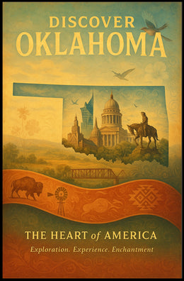 Discover Oklahoma The Heart of America Poster